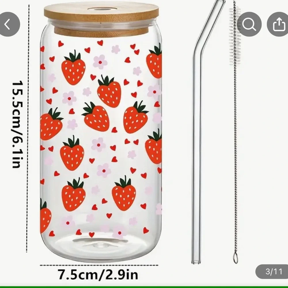 Glass tumbler cup mug